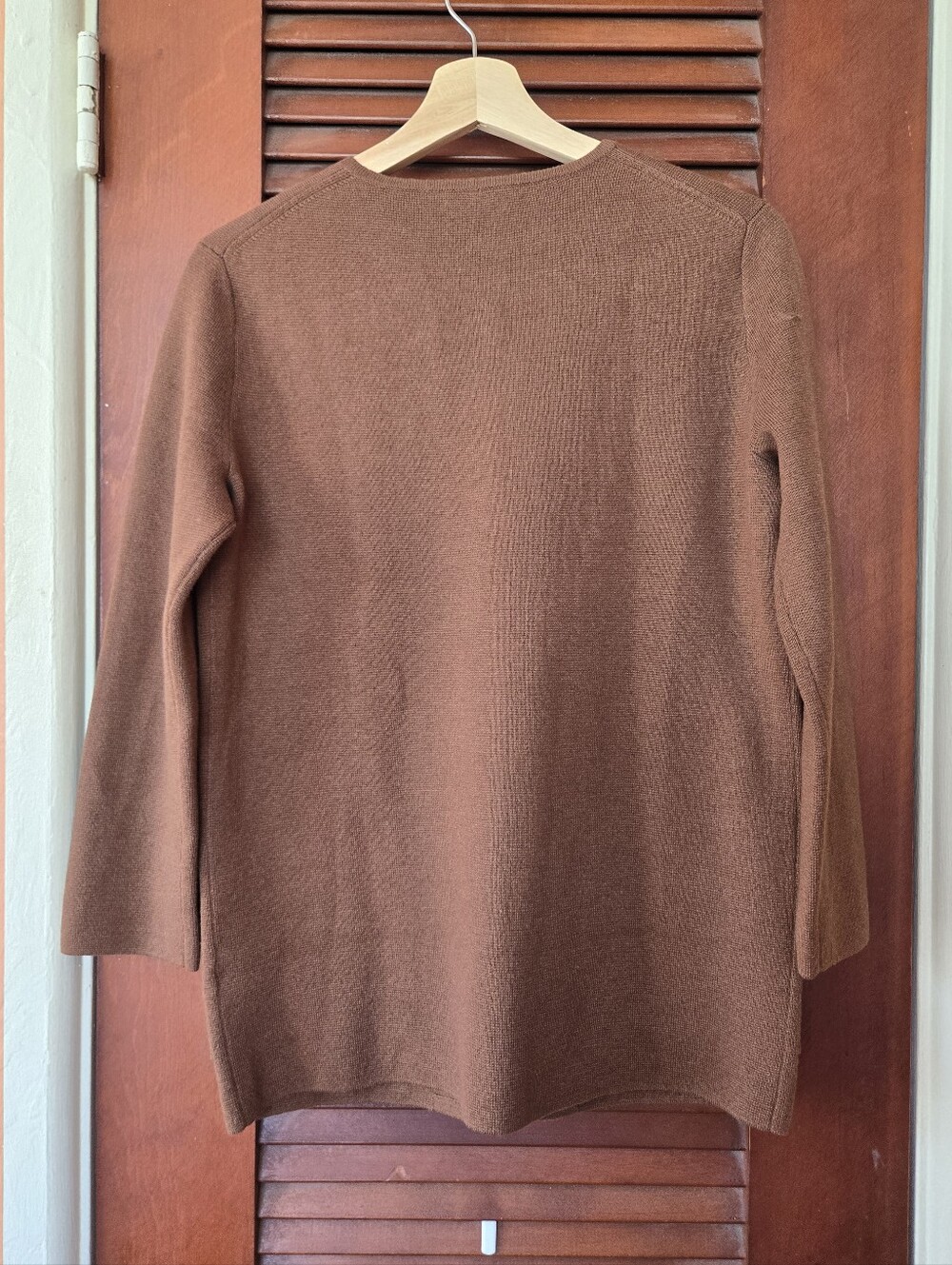 J.Crew Giselle Long Sweater-Blazer Walnut Brown, Gold Buttons, Size XXS - Picture 5 of 10